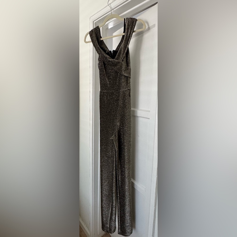 NWOT Women’s Jump Suit - black and gold glitter